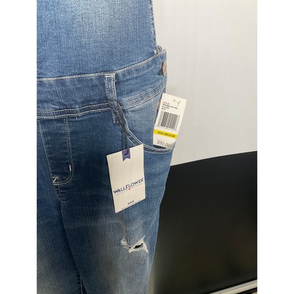 NWT Wallflower Coverall Overall Dungarees Medium Blue Jeans - Picture 3 of 8